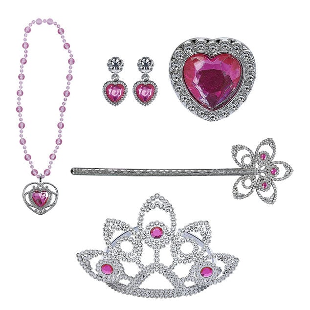 Parure princesse bijoux 6 accessoires (2 mod&egrave;les)