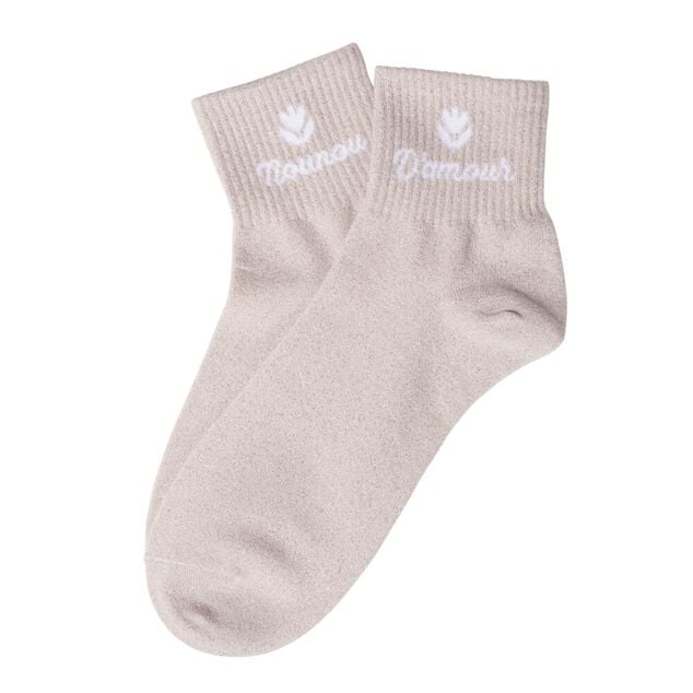 Chaussettes remerciement message polycoton 36/40 (3 mod&egrave;les)