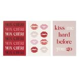 Affiche x3 th&egrave;me amour 10x15cm (2 mod&egrave;les)