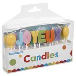 Bougies Joyeux anniversaire multicolore