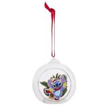 Boule de No&euml;l Disney Stitch en verre et bois &Oslash;8cm