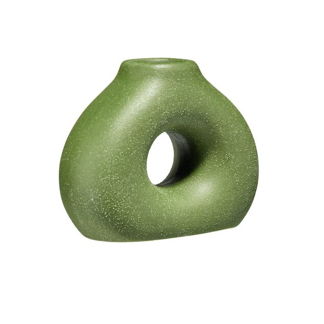 Bougeoir c&eacute;ramique x3 forme donut 9x4xH7,5cm (3 mod&egrave;les)