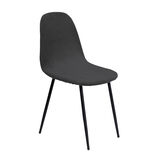 Housse de chaise velours extensible gris L45xP40xH45cm