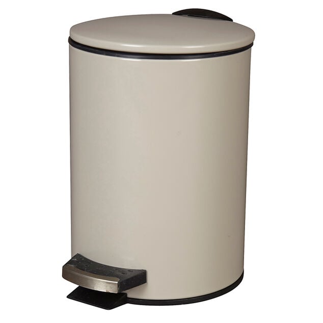 Poubelle salle de bain 3 L gris chaud
