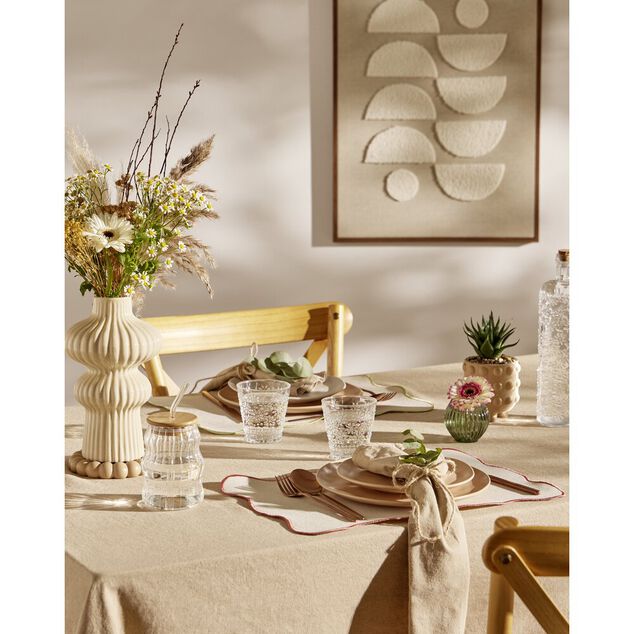 Set de table rectangulaire bord vague polyester 30x45cm (2 mod&egrave;les)