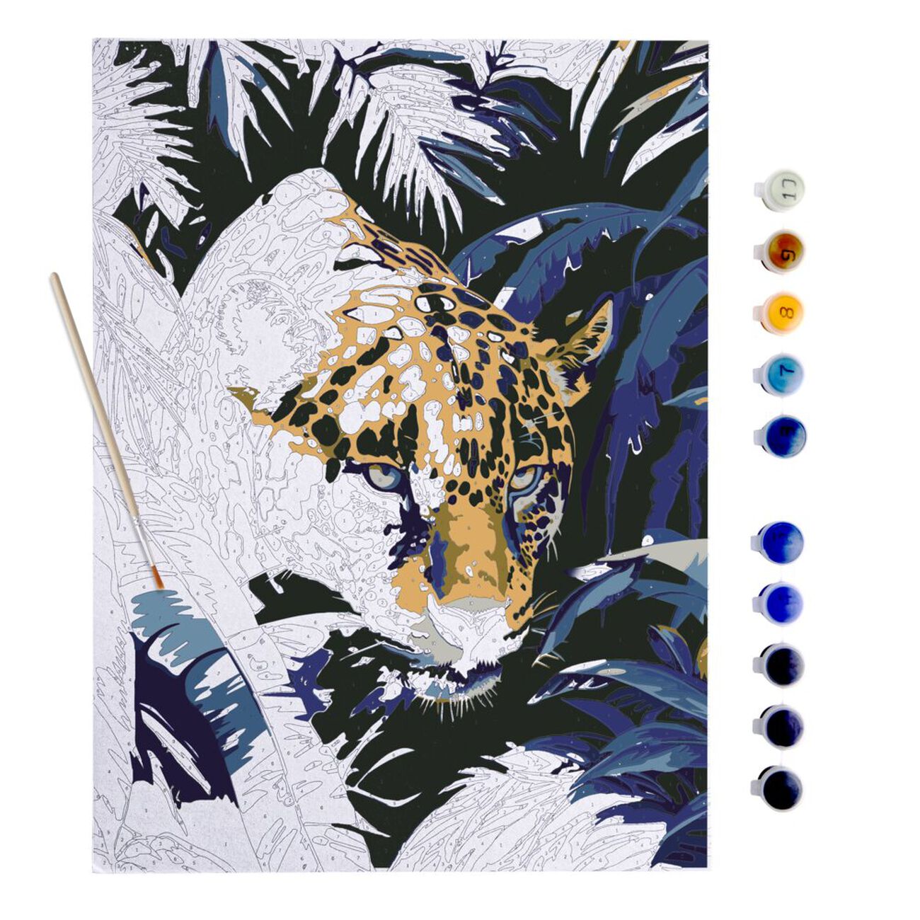 Peinture Numero Enfant Xzeemo Kit Peinture Par Numéros Adulte - Toile 40x50cm - Paysage Chat - Acrylique Et Pinceaux Inclus Peinture Par Numero Adulte