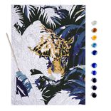 Kit peinture numéro avec pinceau et peintures 30x40cm (2 modèles)