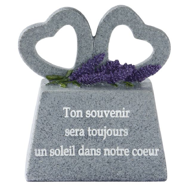 Plaque Souvenir avec Coeurs blanc