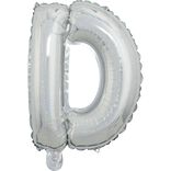 Ballon forme lettre D aluminium (2 modèles doré ou argenté)