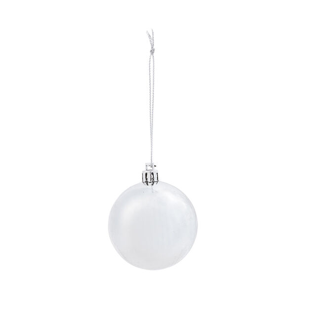 Boule de No&euml;l bleu et argent&eacute; x10