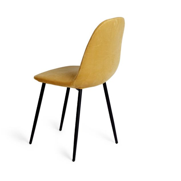 Housse de chaise velours extensible orange L45xP40xH45cm