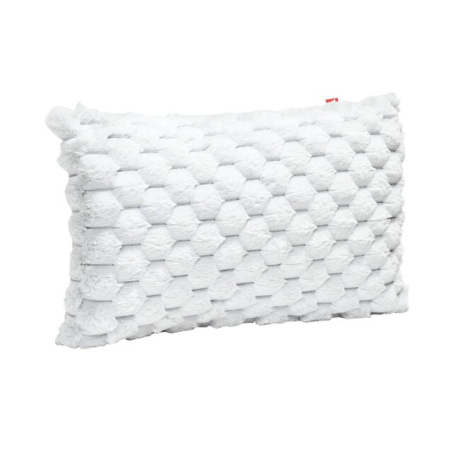Housse de coussin effet fourrure lapin 30x50cm (3 mod&egrave;les)