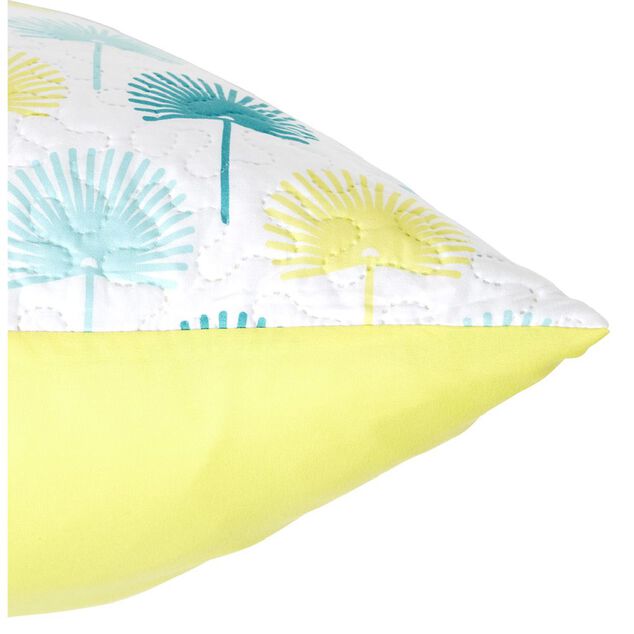 Taie d'oreiller matelassée réversible unie/imprimée finition droite x2