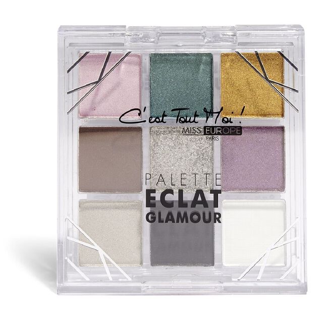 Palette &eacute;clat 9 couleurs Miss Europe glamour