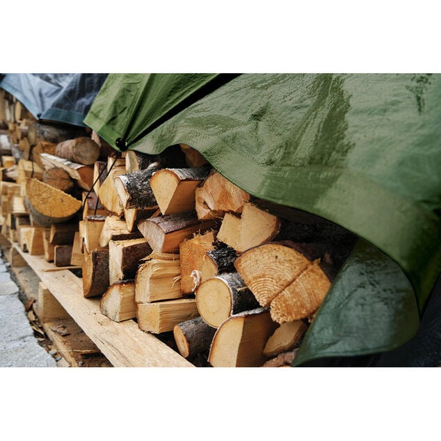 Bâche de protection polyester imperméable vert 200x300 cm