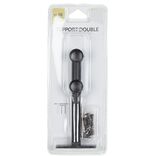 Double support pour tringle noir m&eacute;tal