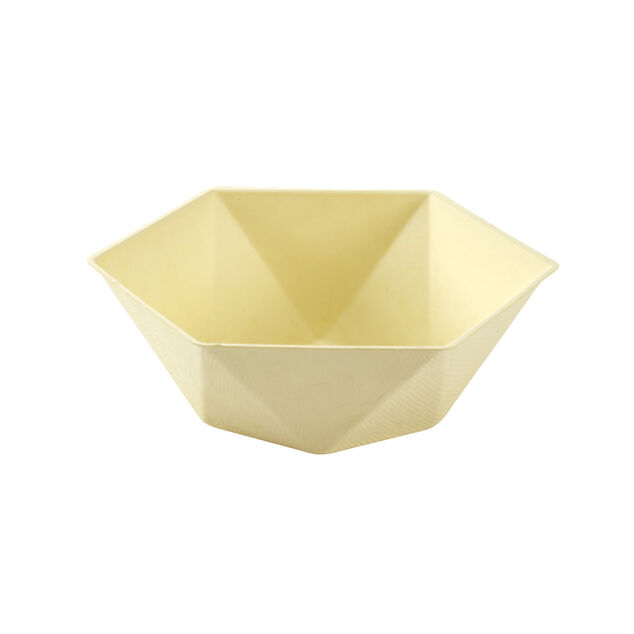 Bol en carton x8 forme hexagonale beige