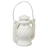Lanterne LED en c&eacute;ramique blanche