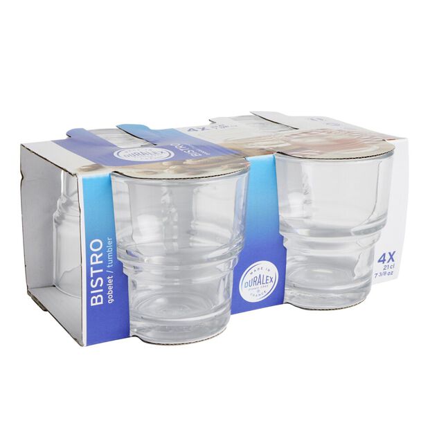 Verre transparent Bistro 250ml x4