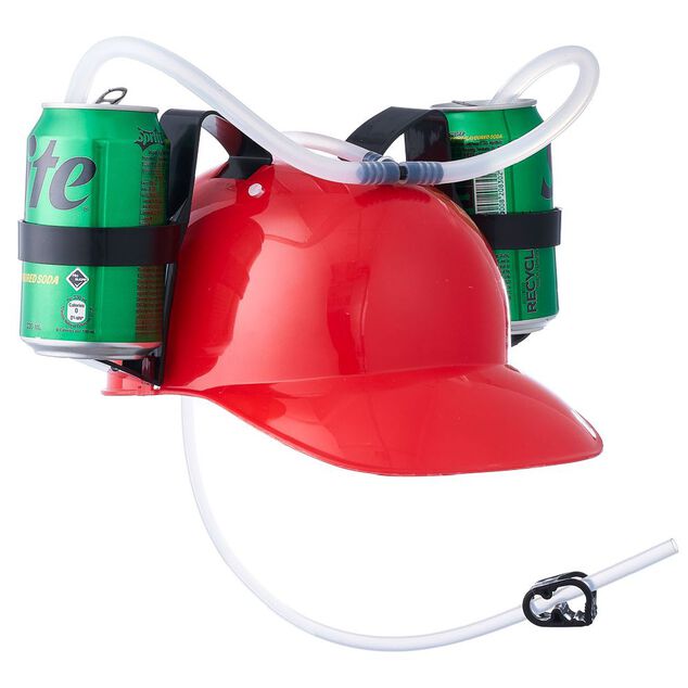 Casque &agrave; boisson double rouge