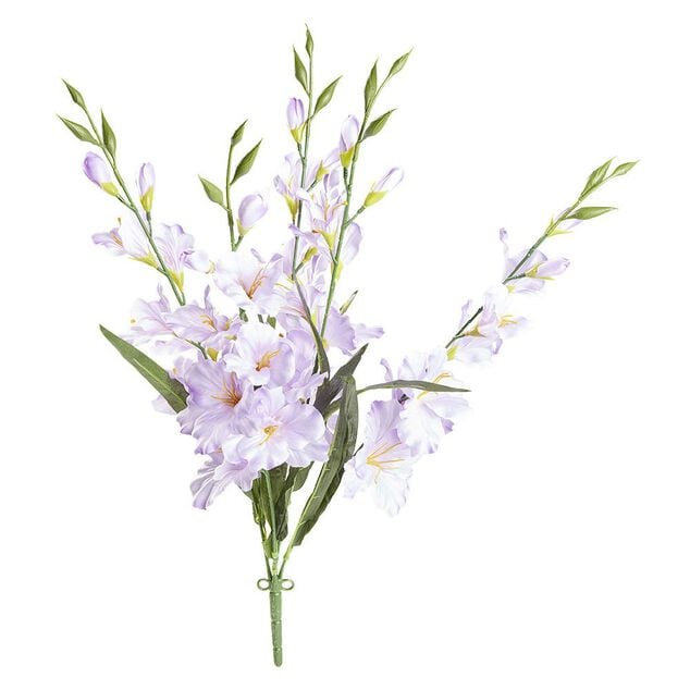 Piquet gla&iuml;eul violet bouquet fleur artificielle &Oslash;29xH68cm