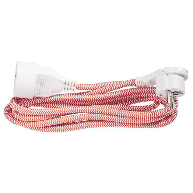 Rallonge textile 3m rouge et blanc