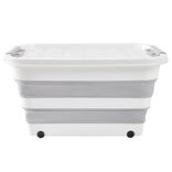 Box de rangement pliable 45L &agrave; roulettes 61x32xH43cm