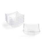 Lot de 6 verrines 95ml plastique transparent Ø7,9xH3,6cm