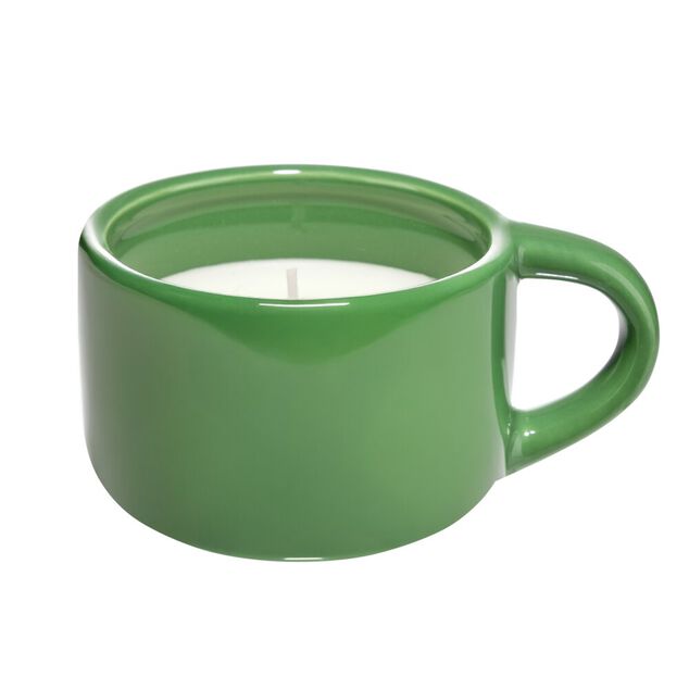 Bougie parfum&eacute;e tasse en verre et c&eacute;ramique 9H - 3 mod&egrave;les