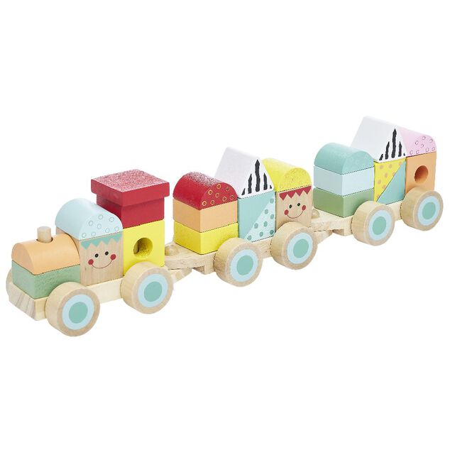 Train en bois 26 pi&egrave;ces