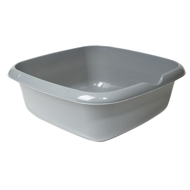 Bassine plastique carr&eacute; grise