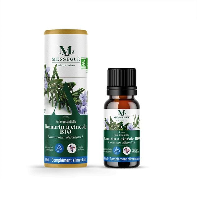 Huile essentielle romarin &agrave; cin&eacute;ole bio Mess&eacute;gu&eacute; 10ml
