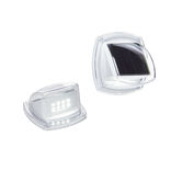 Lampe solaire pour all&eacute;e blanc x2