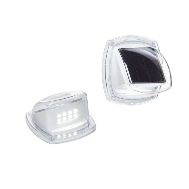 Lampe solaire pour all&eacute;e blanc x2