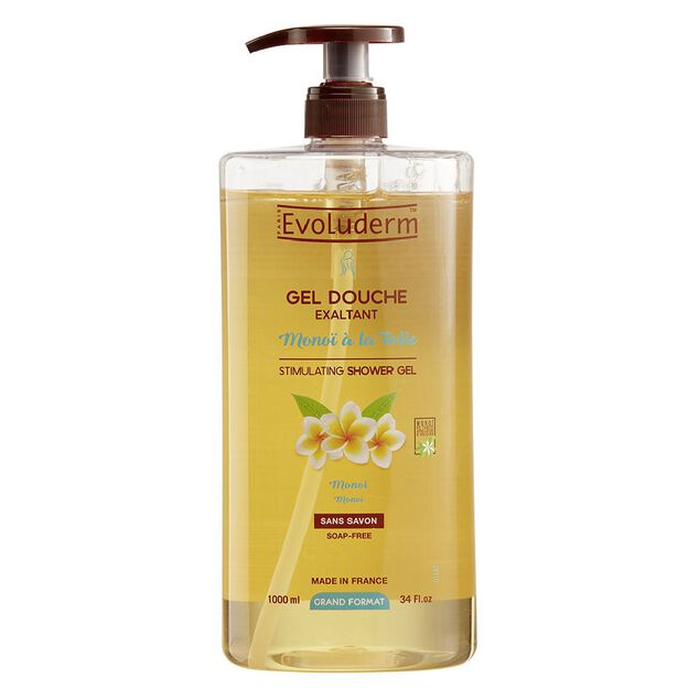 Gel douche Evoluderm mono&iuml; &agrave; la folie 1L