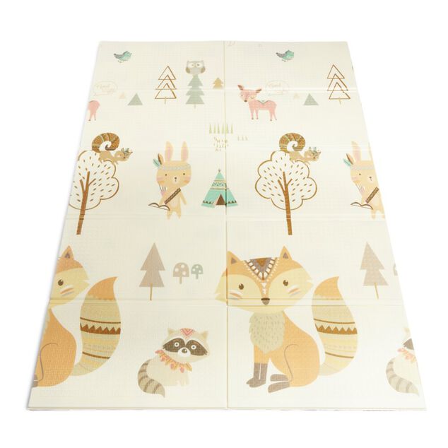 Tapis de jeu enfant th&egrave;me animaux 180x120cm