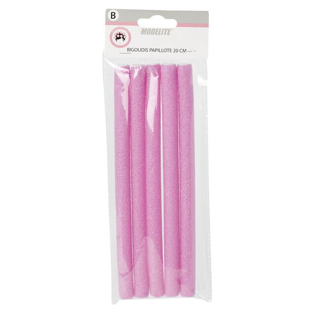 Bigoudi papillotte rose fuchsia L20 cm x5