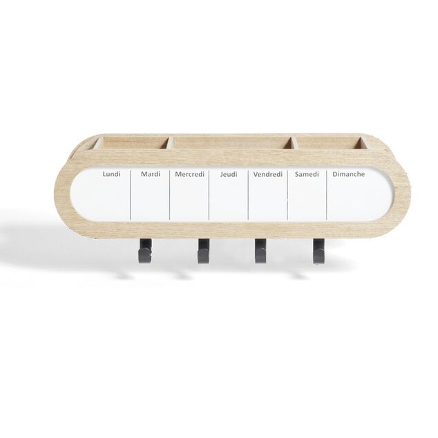 Étagère murale mémo semainier 48x15,5xH12cm