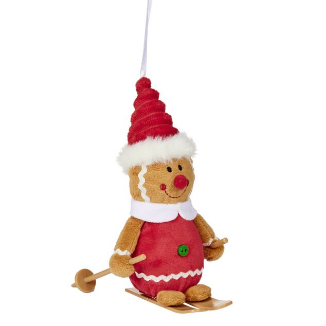 Bonhomme pain d'&eacute;pices de No&euml;l &agrave; suspendre H18cm (2 mod&egrave;les)