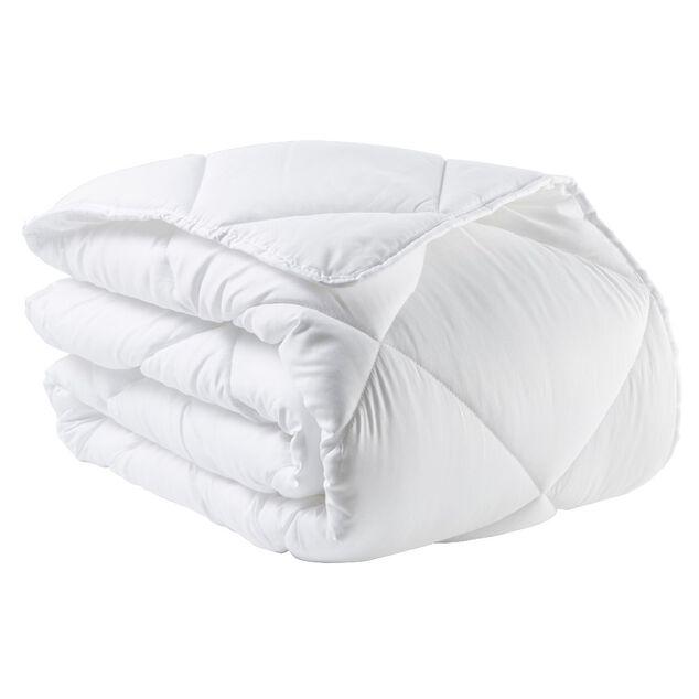 Couette l&eacute;g&egrave;re 1 personne 140x200 cm uni blanc