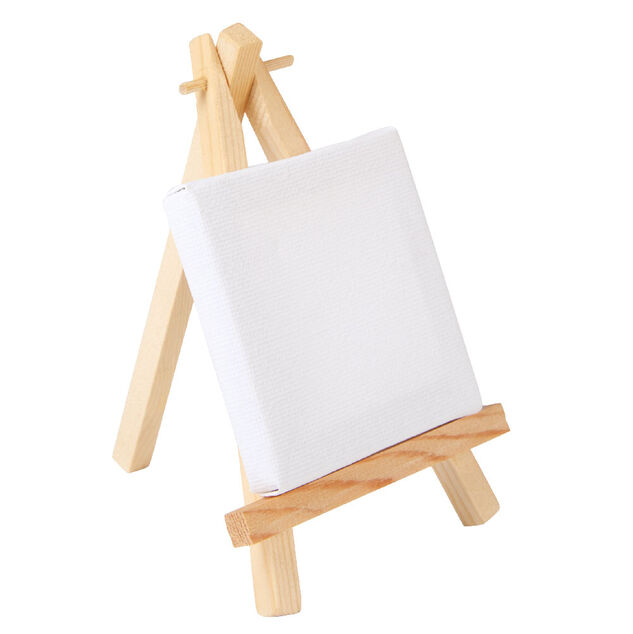 Mini chevalet en bois et toile