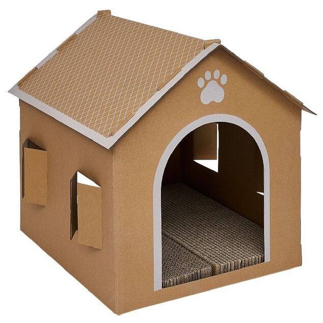 Maison pour chat &agrave; d&eacute;corer avec grattoir int&eacute;gr&eacute;