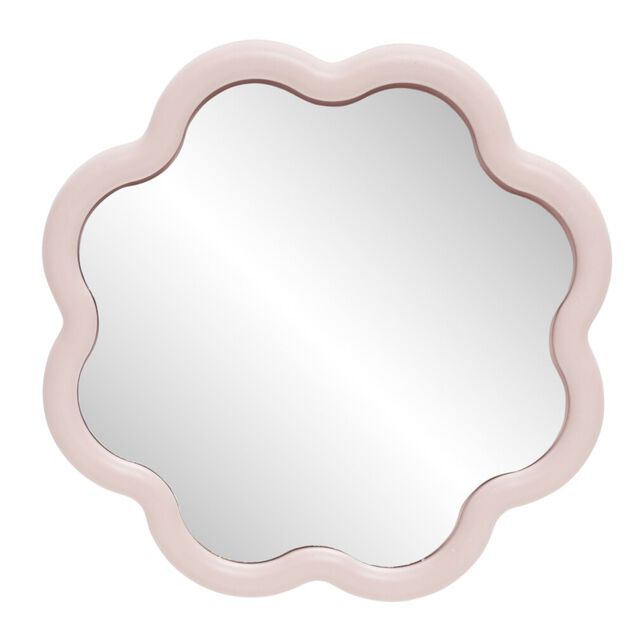 Miroir rond bord ondul&eacute; plastique color&eacute; &Oslash;25cm (4 mod&egrave;les)