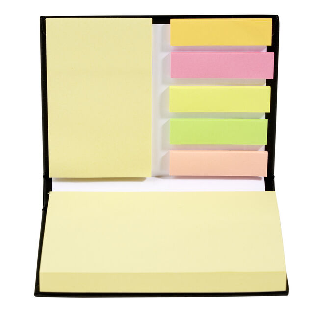 Carnet de notes adhésives 3 tailles 5 couleurs x250 (2 modèles)