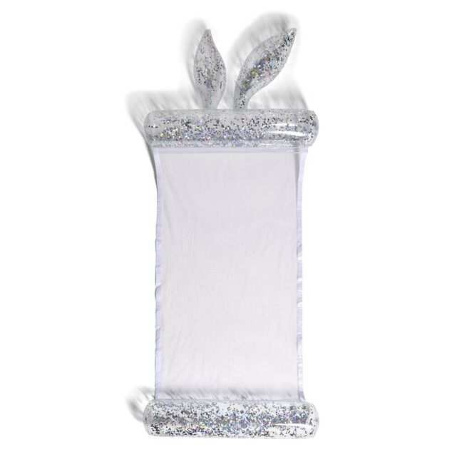 Matelas hamac gonflable oreilles de lapin et paillettes