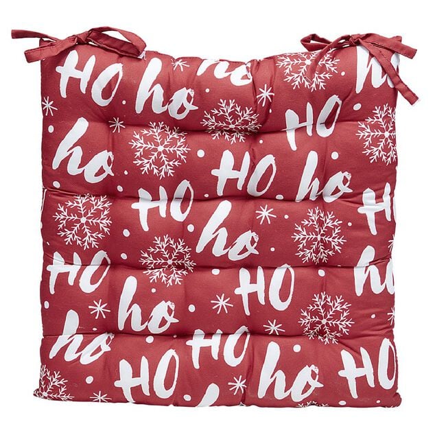 Dessus de chaise imprimé Noël en polyester