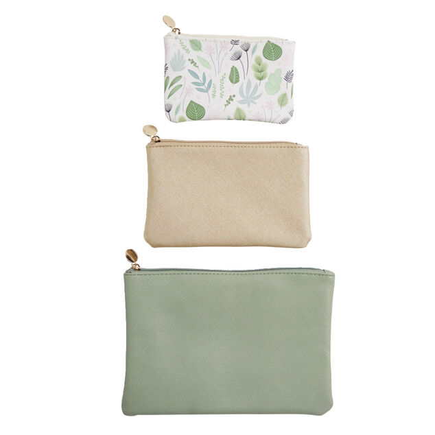 Ensemble de 3 pochettes plates assorties - 2 mod&egrave;les