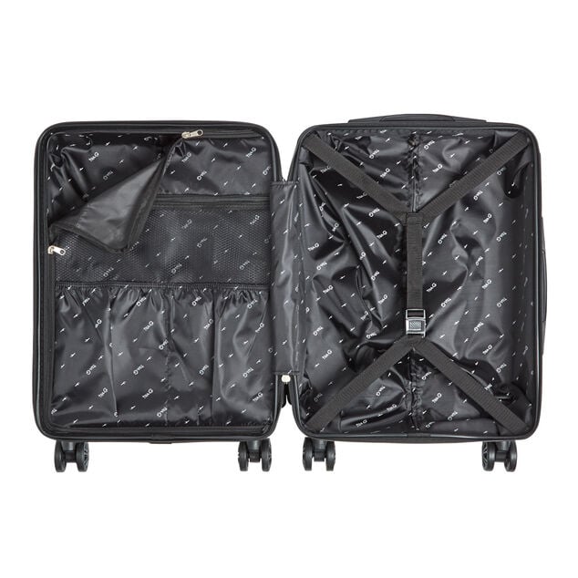 Valise cabine plastique rigide 4 roues bleue H56cm