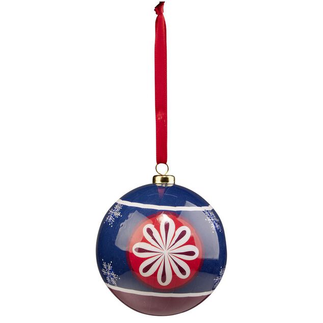 Boule de No&euml;l papier design Fantasia &Oslash;8cm