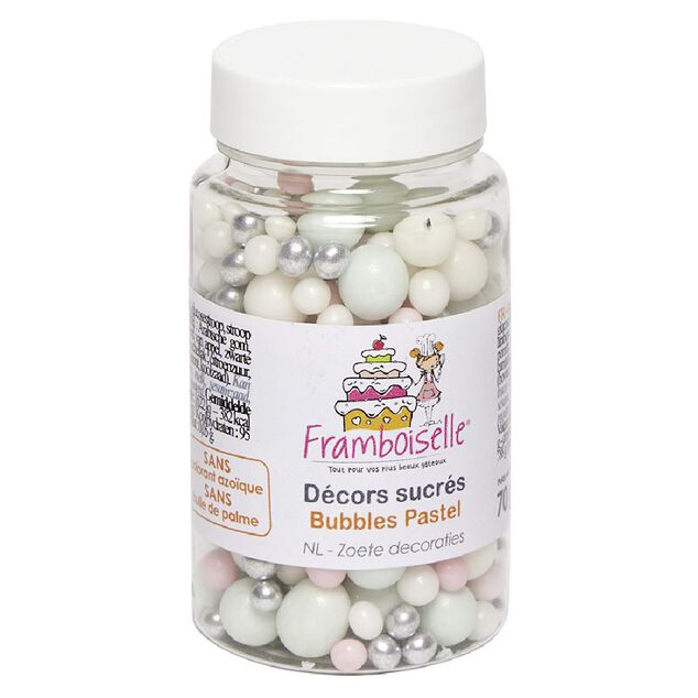 D&eacute;cor bulle pastel en sucre 70 g